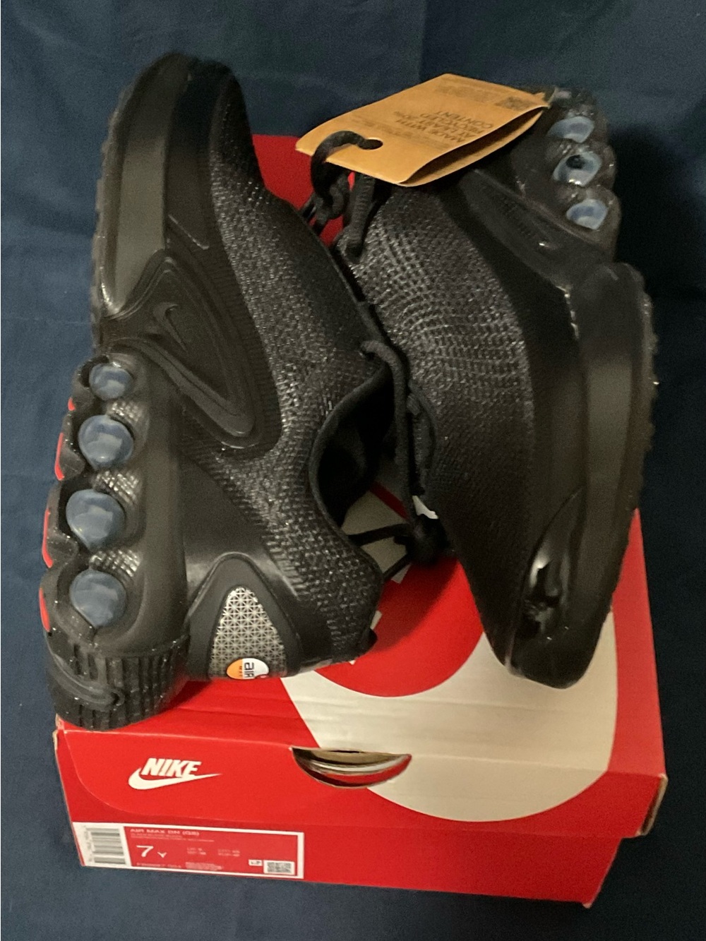 Nike Air Max DN (GS) Triple Black Men’s 7Y/8.5 Women’s New w/ Box #64 - Picture 7 of 9